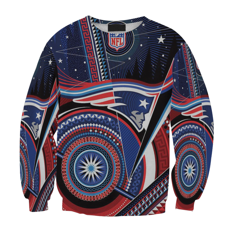 New England Patriots Geometric Gift For Fan 3D Full Printing Sweatshirt