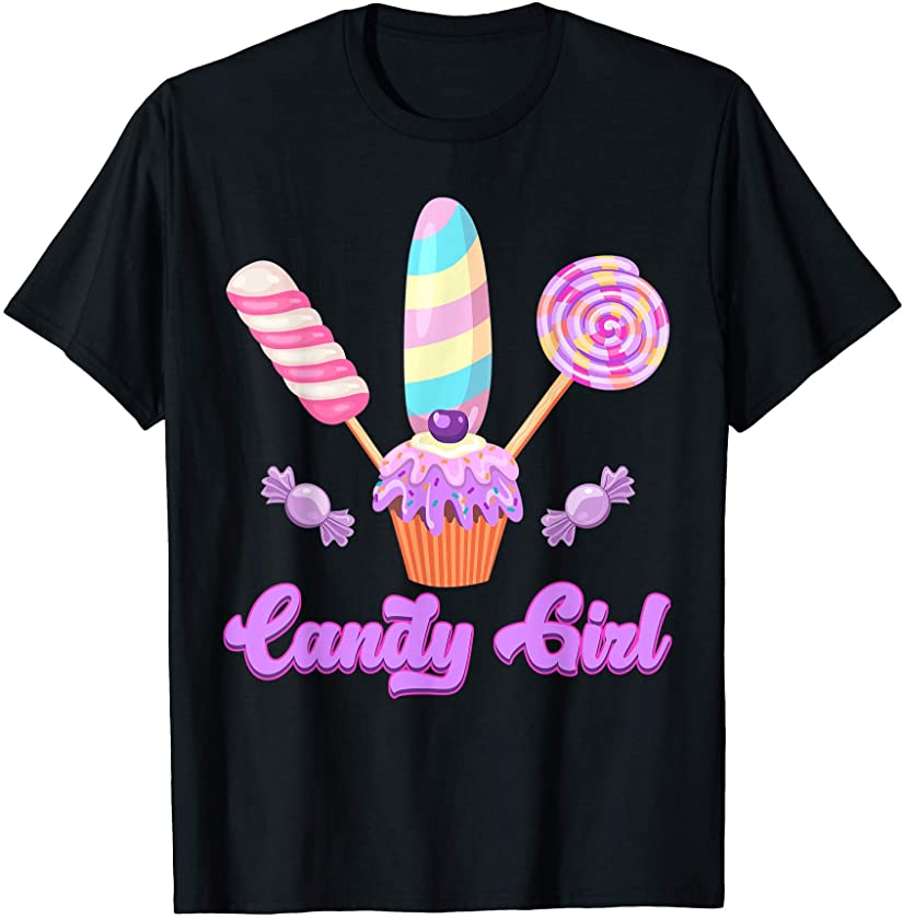 Candy Girl Lollipop Ice Cream Chef Batter Cake Baker Cupcake T-Shirt