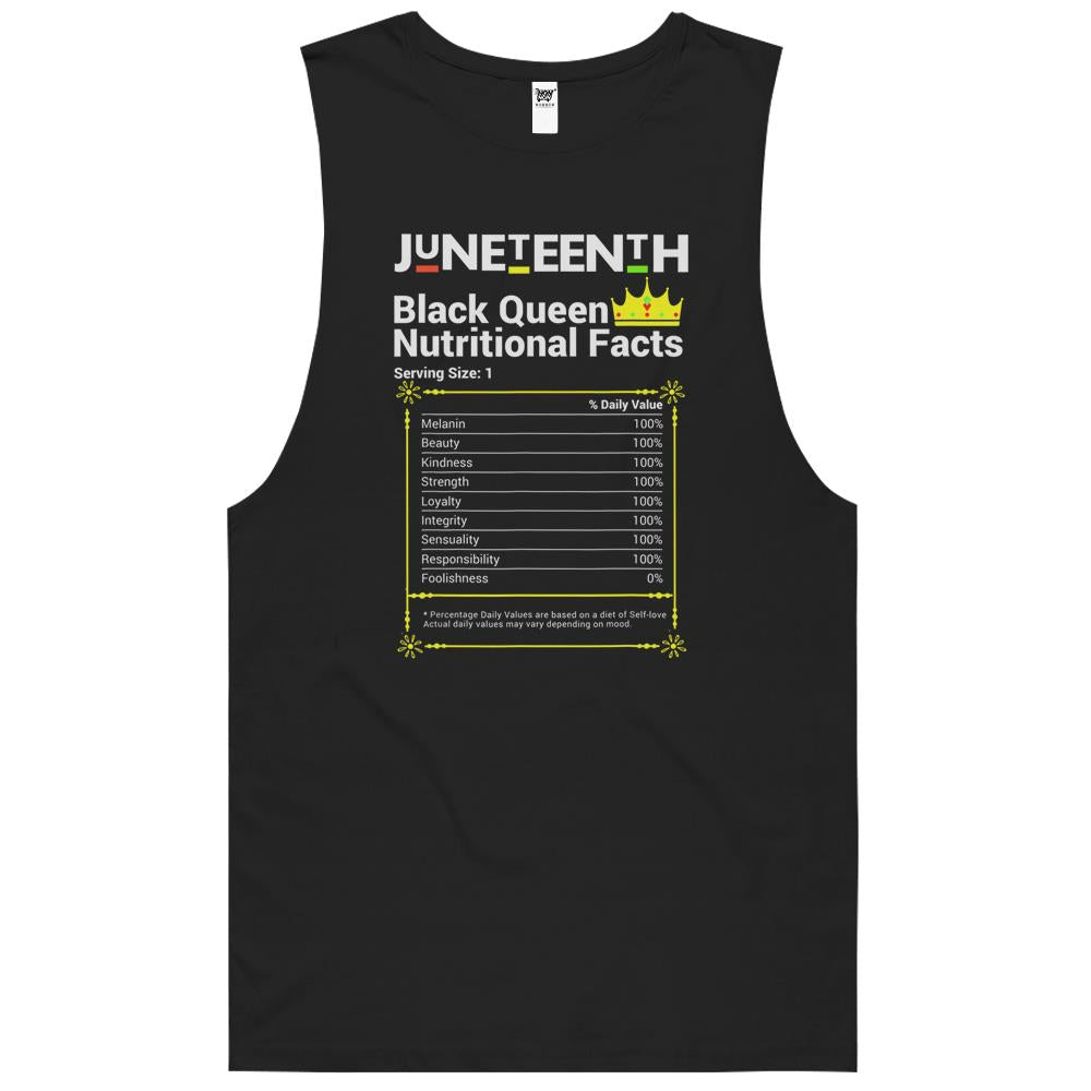 Nutritional Facts Shirt, Nutritional Facts Tank Top, Black Queen Nutrition Facts, Juneteenth Black Queen Nutritional Facts Melanin Women Girl Tank Top