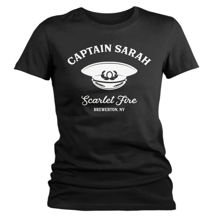 Women’s Personalized Captain T Shirt Boat Custom Boater Shirt Boat Uniform Captain Hat Sailor Shirt Nautical T-Shirt