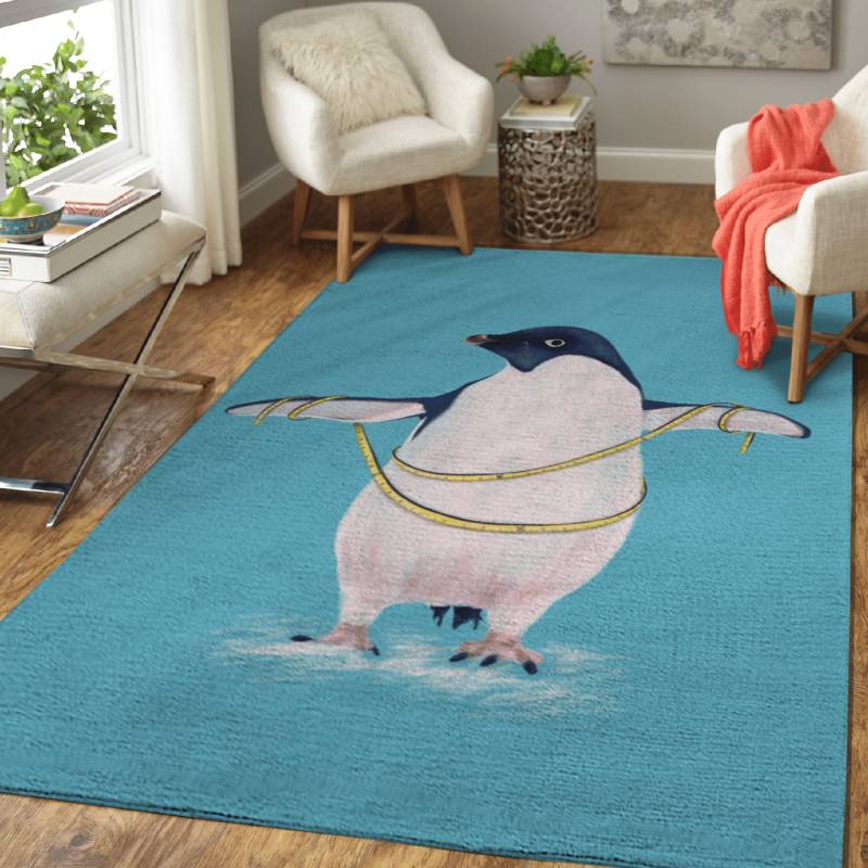 Cute Fat Penguin On Diet – Animals Area Rug Carpet