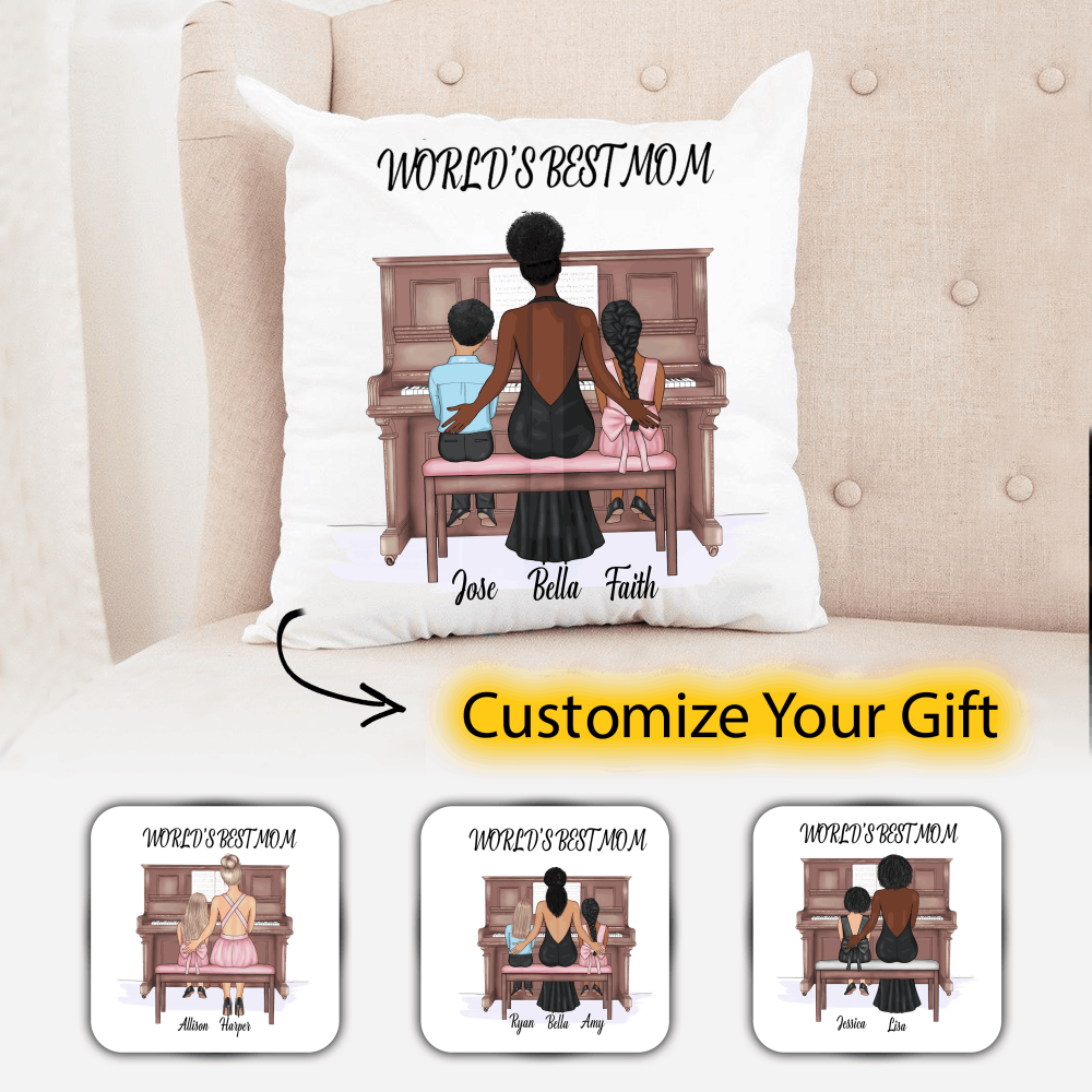 Personalized Best Mom Pillow – Mom Son And Daughter Shirts – Good Mothers Day Gifts