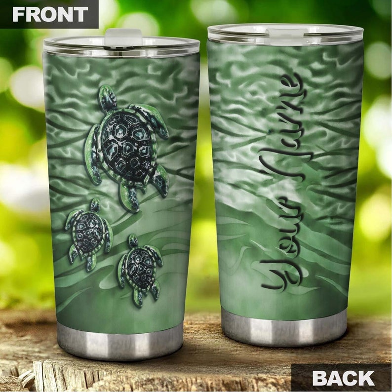 Special Sea Turtle Ceramic Personalized Tumbler-Turtle Present-Unique Tumbler-Birthday Christmas Gift For Turtle Lover