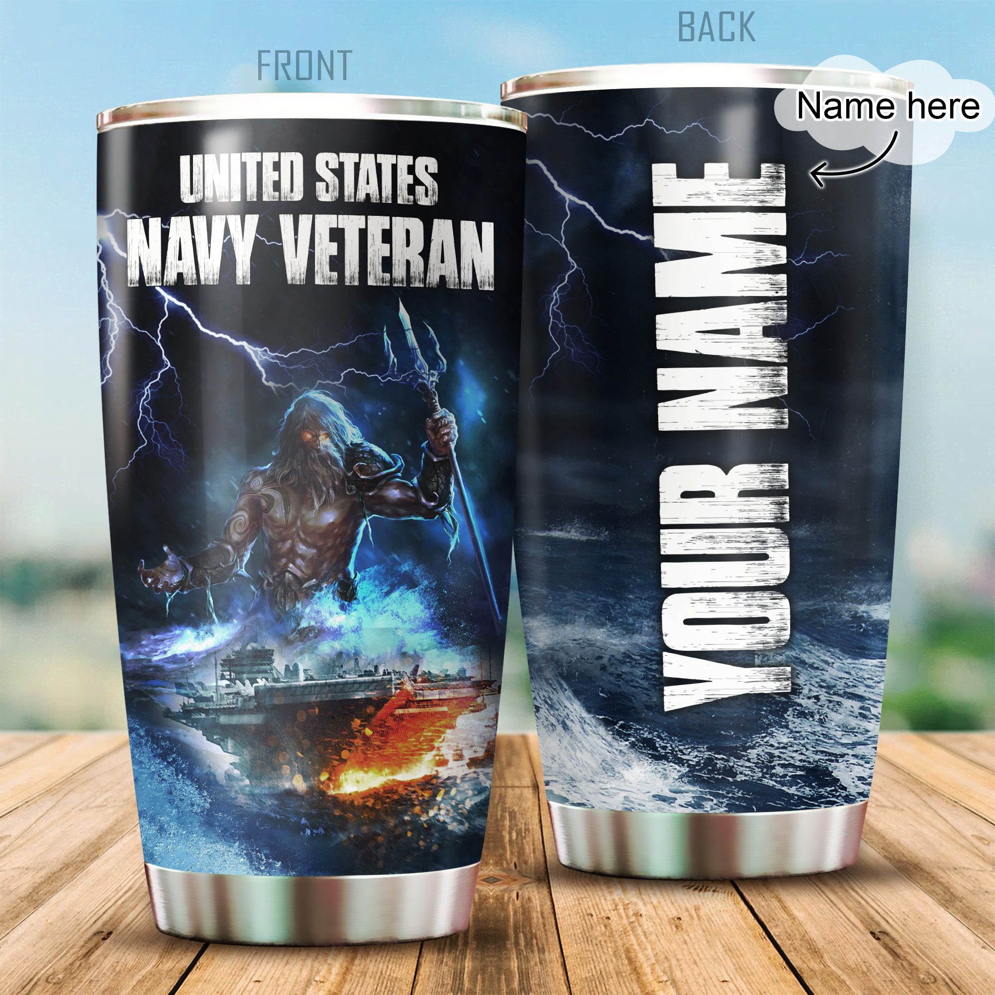 Us Navy Stainless Steel Tumbler