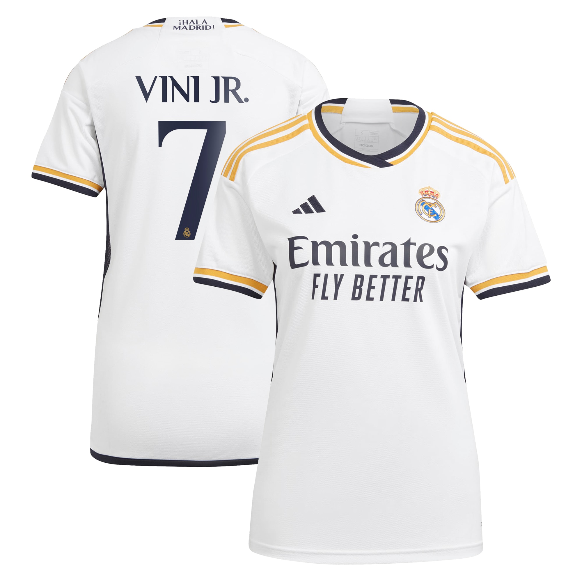 Vini Jr. Real Madrid Women's 2023/24 Home Replica Player Jersey – White