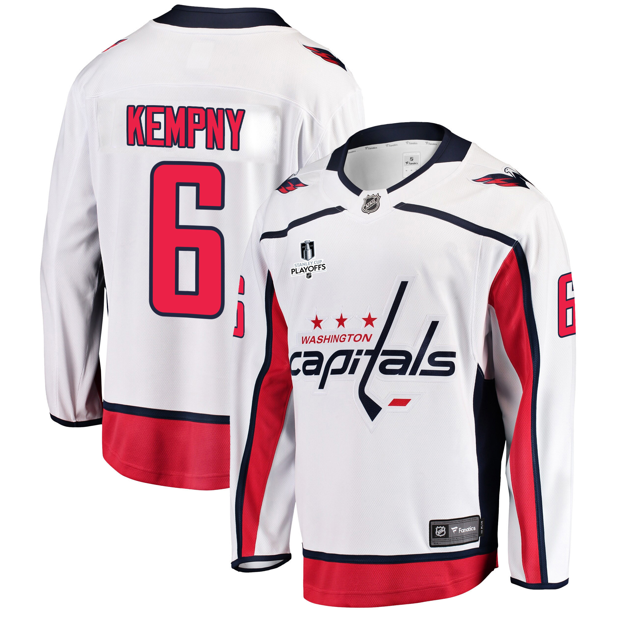 Washington Capitals Michal Kempny 6 Away 2022 Stanley Cup Playoffs Breakaway Men Jersey – White