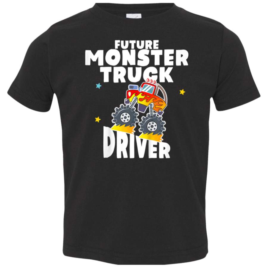 Kids Future Monster Truck Driver TShirt  Gift Idea for Toddler 3321 Rabbit Skins Toddler Jersey T-Shirt