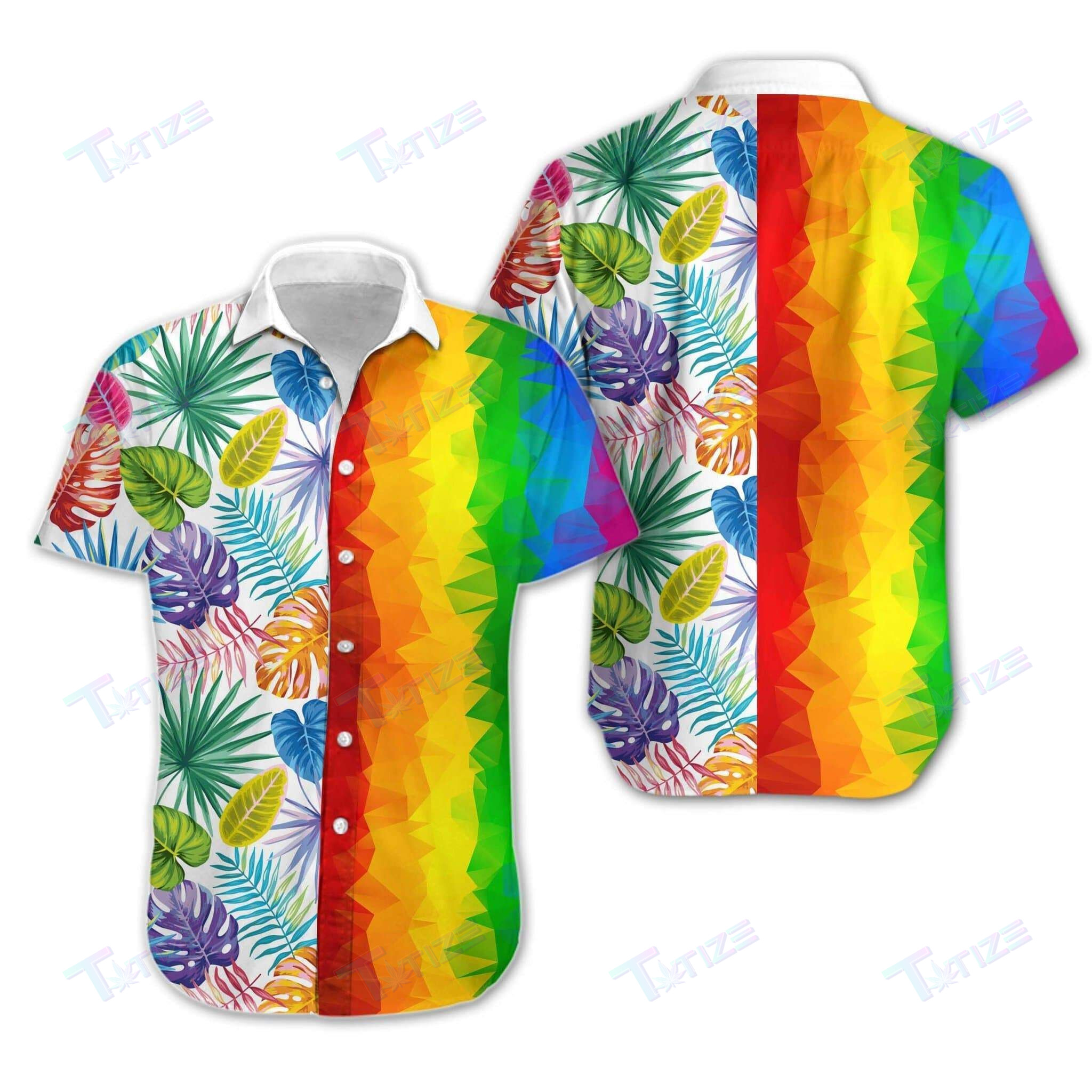 Lgbt Flag Hawaiian Full Printing Shirts All Over Printed Shirt Size S Ha68101