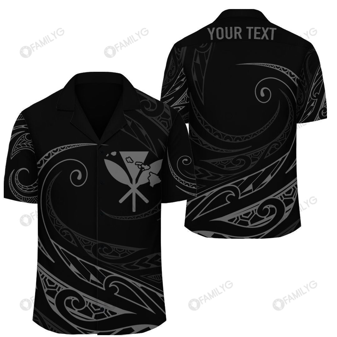 Polynesian Design Kanaka Map – Grey – Frida Style Hawaii Shirt Summer Hawaiian For Men, Women, Couple