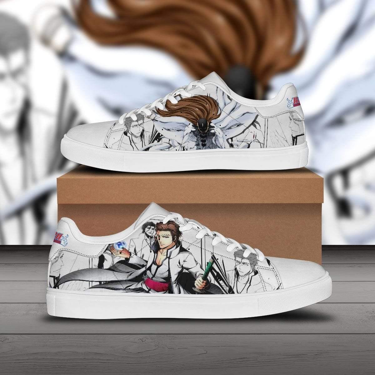 Sosuke Aizen Skate Sneakers Custom Bleach Anime Shoes