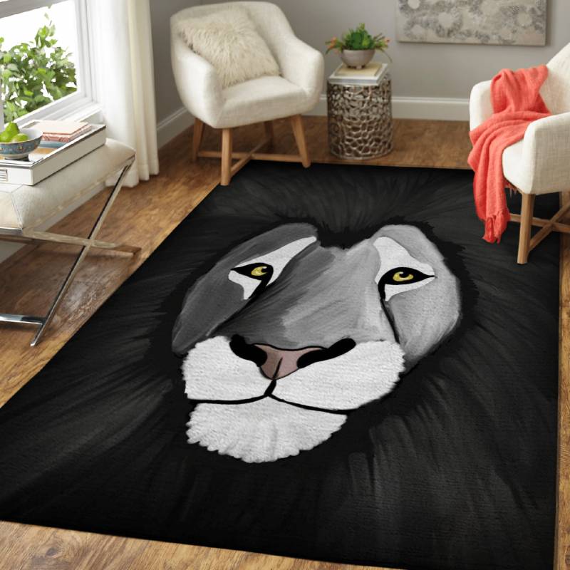 The Grey Lion – Animals Area Rug Carpet