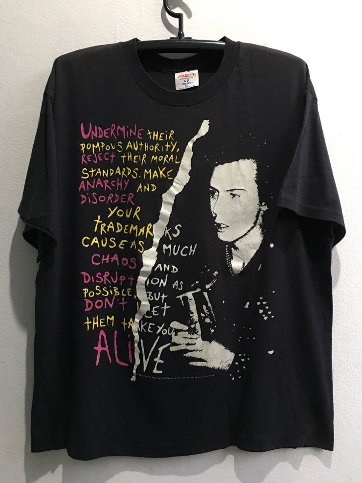 1988 Sid Vicious Sex Pistols Punk Music T-Shirt