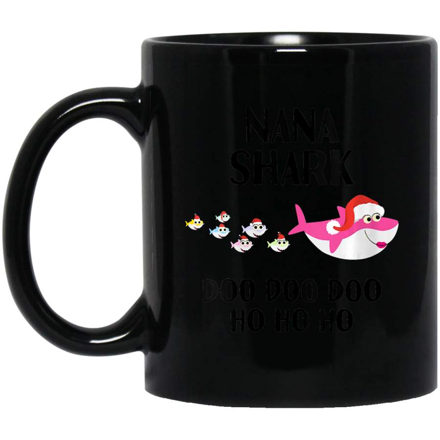 Christmas Nana Grandma Shark Gift Matching Grandchildren Coffee Mug