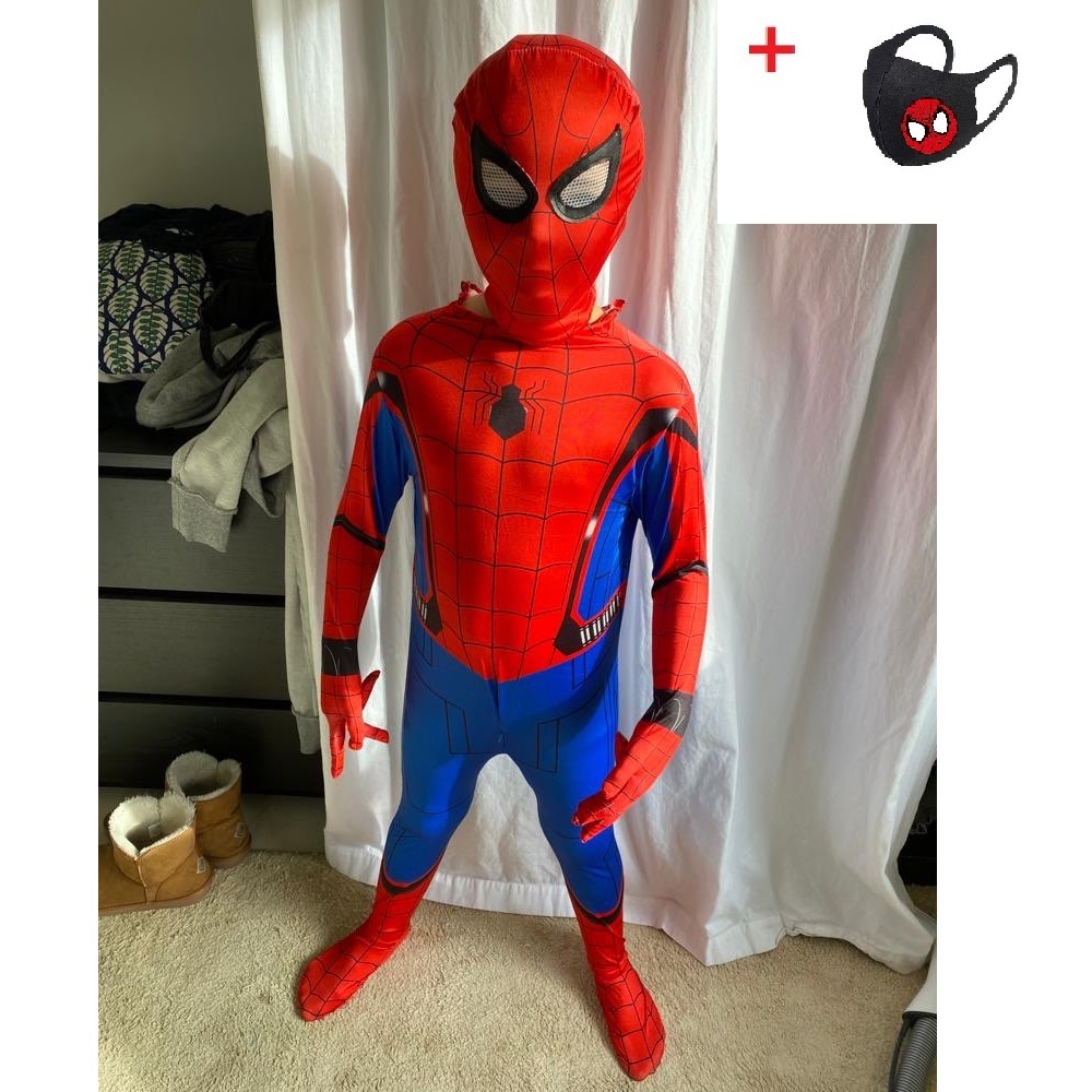 Adult Kids Iron Spider-Man Venom Panther Cosplay Costume Boys and Girls Halloween Party Festive Cosplay Costume alx