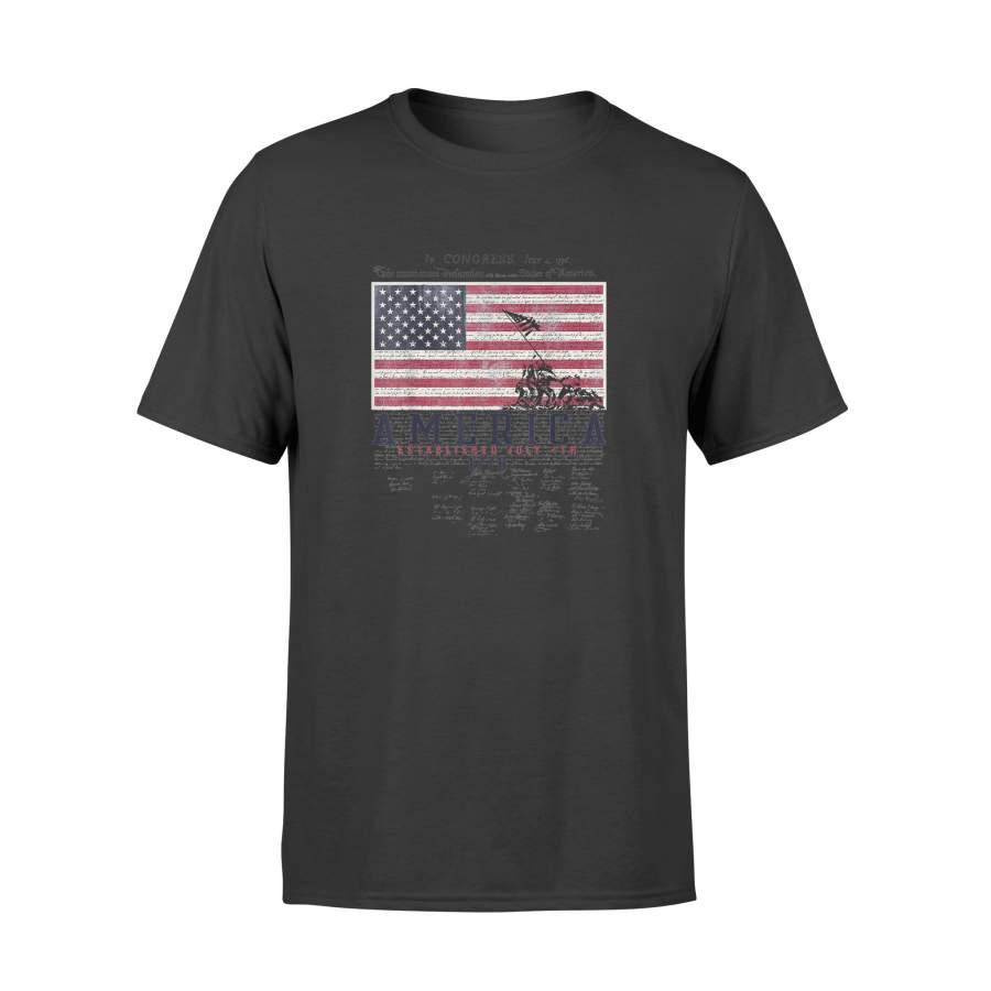 4TH OF JULY T SHIRT AMERICA ESTABLISHED JULY 4TH 1776 – Standard T-shirt