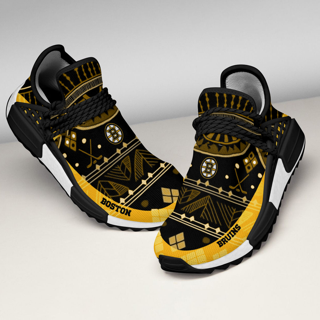 Amazing Pattern Human Race Boston Bruins Shoes For Fans