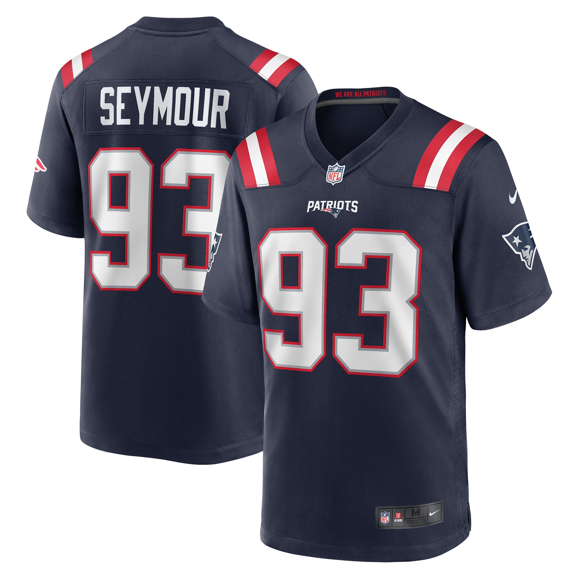 Men’s New England Patriots Richard Seymour Navy Retired Player Game Jersey