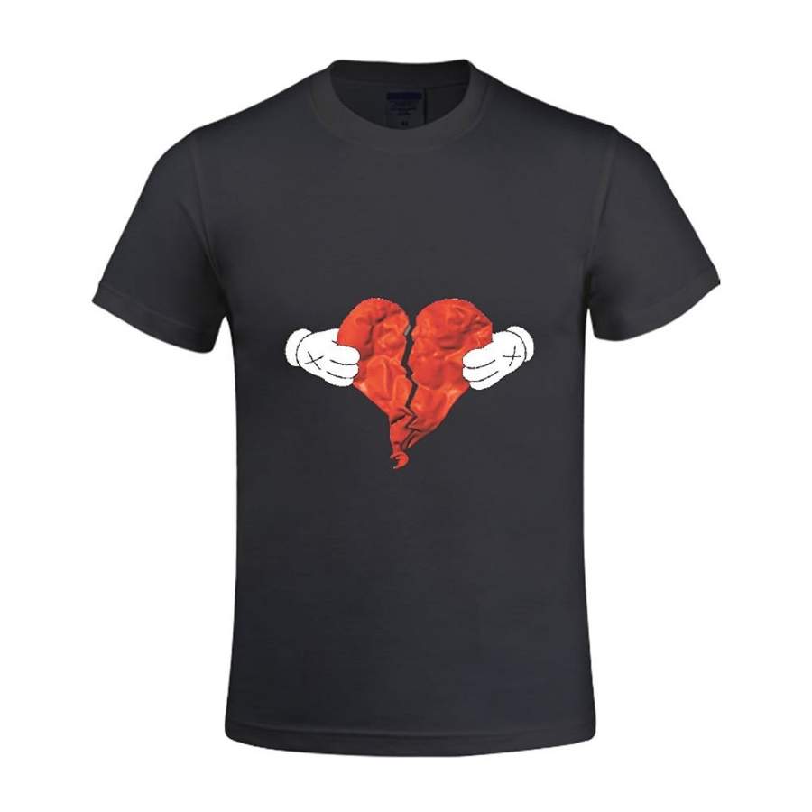 Kanye West 808s & Heartbreak Men Tee Round Neck Short Sleeve T Shirt Fashion Cotton Tee