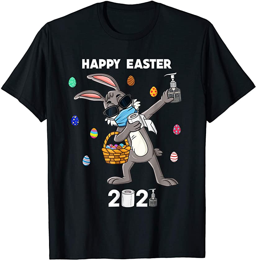 Dabbing Rabbit Easter Day Funny Kids Dab T-Shirt