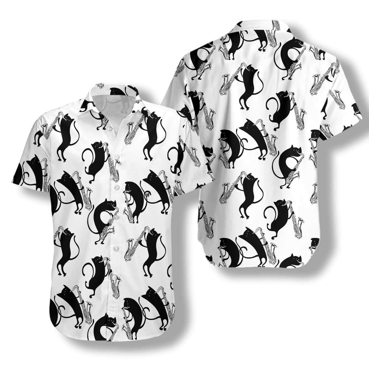 Cats Play Saxophone Hawaii Shirt Ha74894