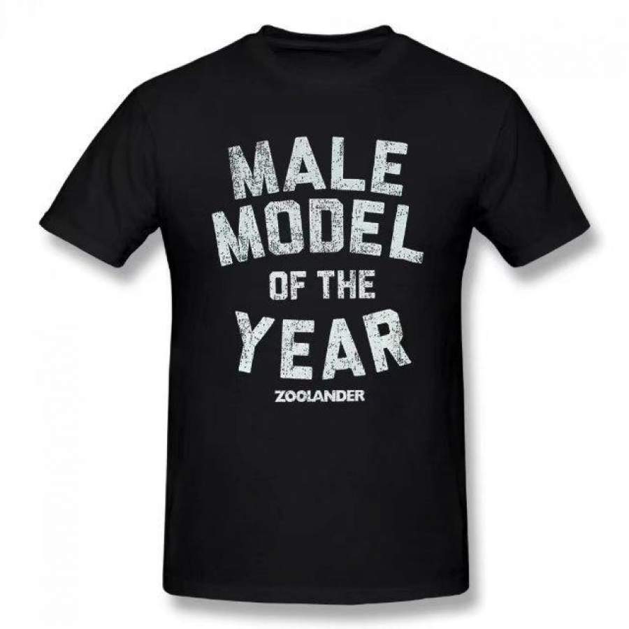 Zoolander Male Model Of The Year Graphic Summer Basic Casual Short Cotton T-Shirt