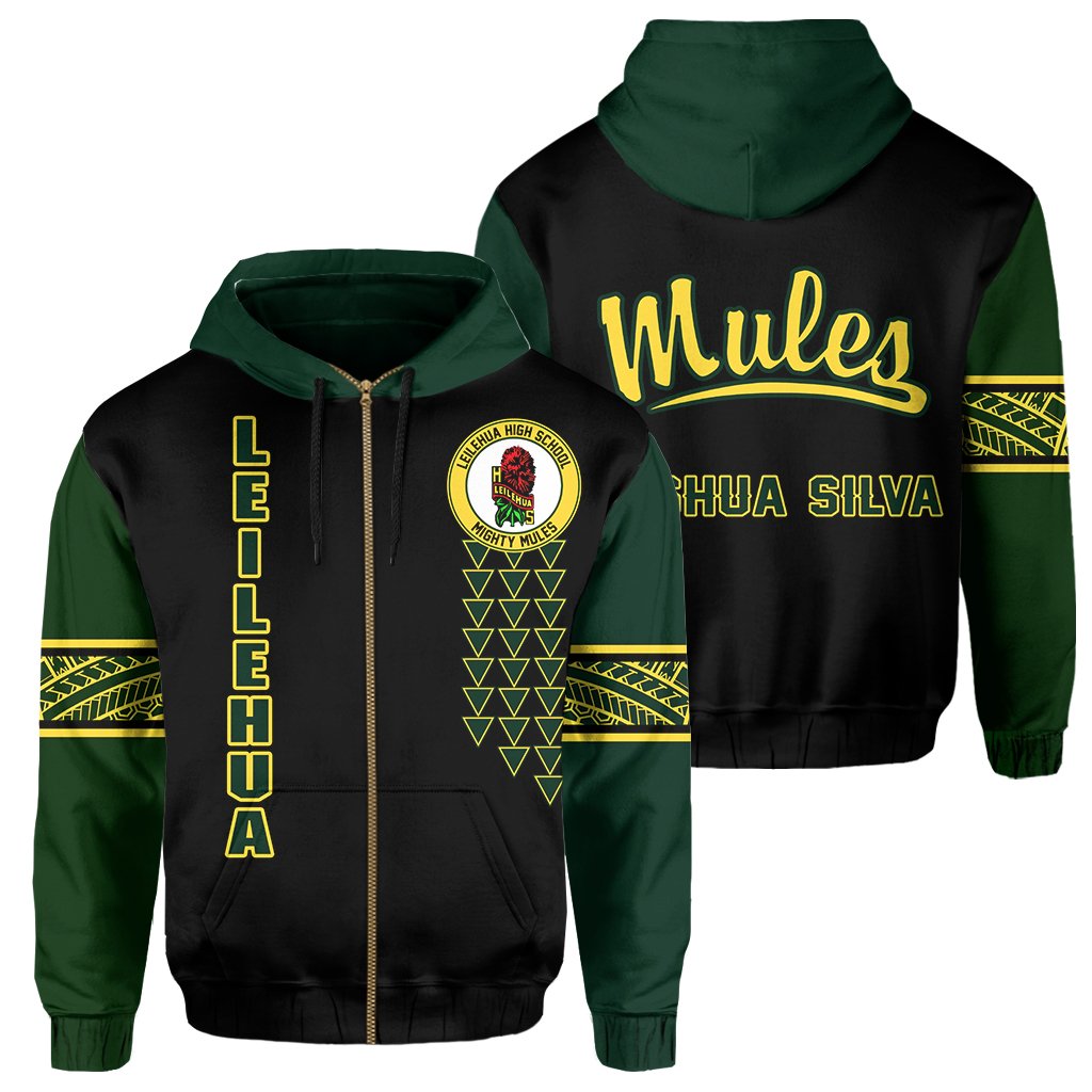 (Custom Available) Alohawaii – Leilehua High Mules Zip Hoodie AH J0