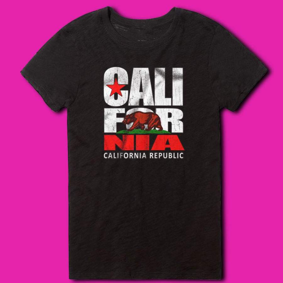 California Republic State Bear Flag Souvenir Vintage Tees Gift For Him Women’S T Shirt