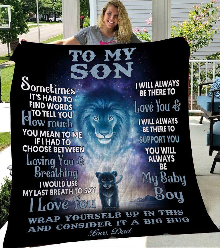 Lion Father And Son- Gift For Son Blanket-Special Gift For Birthday Christmas ,I Will Always Be There To Support You