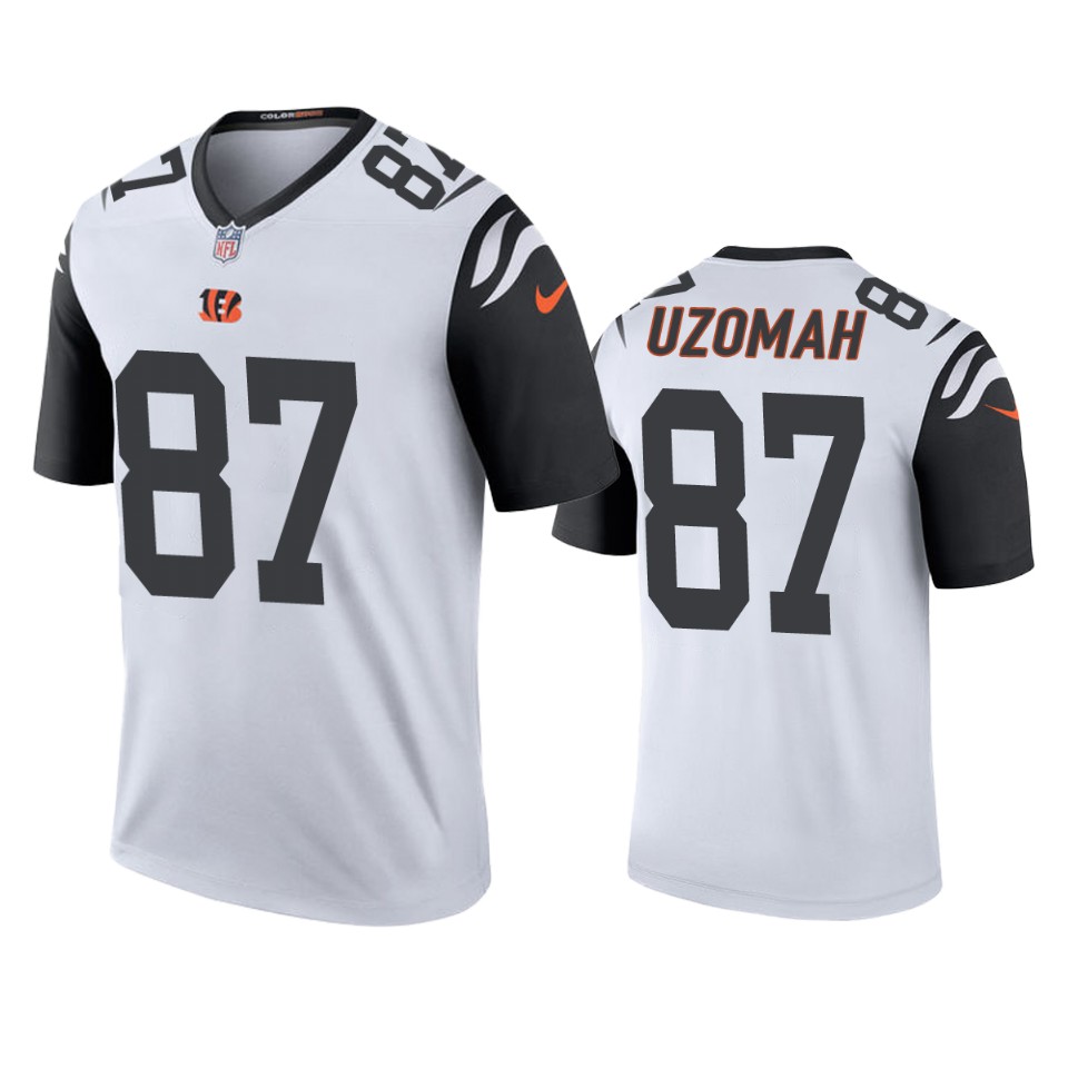 Cincinnati Bengals #87 C.j. Uzomah White Color Rush Legend Jersey – Mens