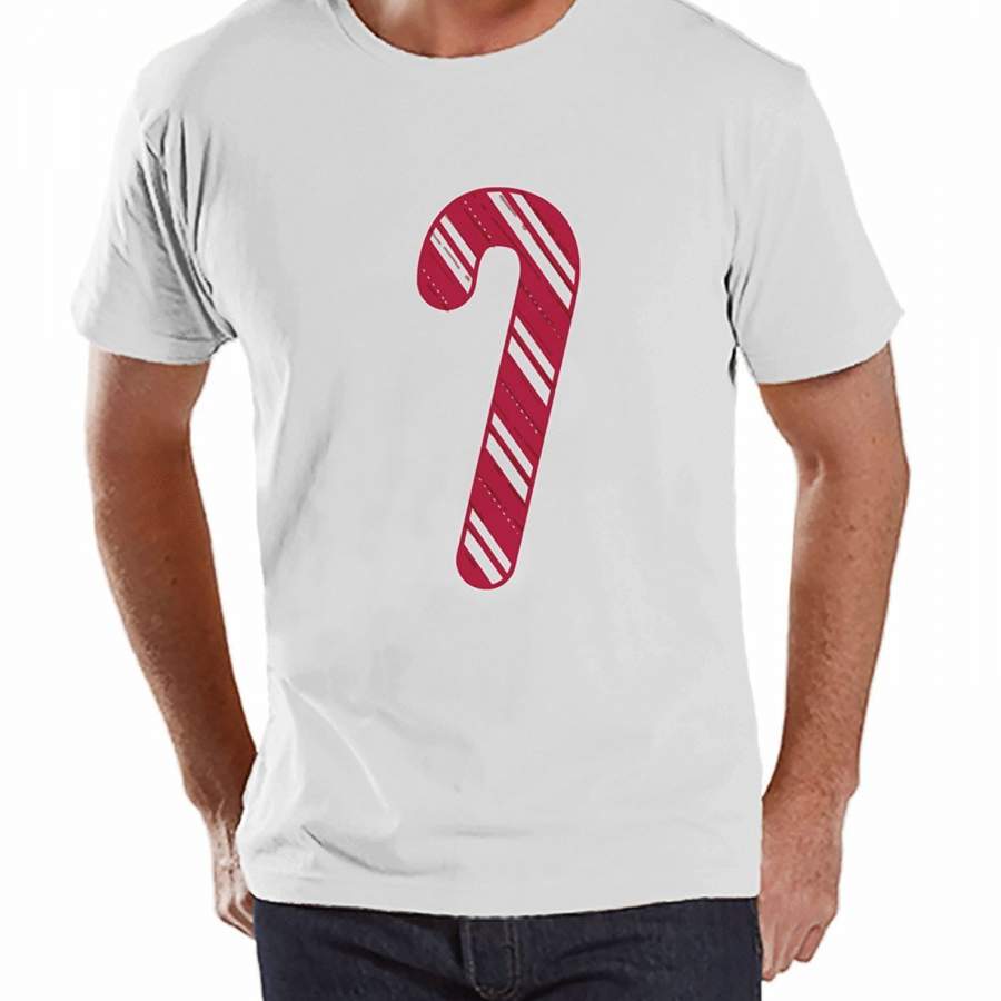 Candy Cane – Men’s White T-shirt