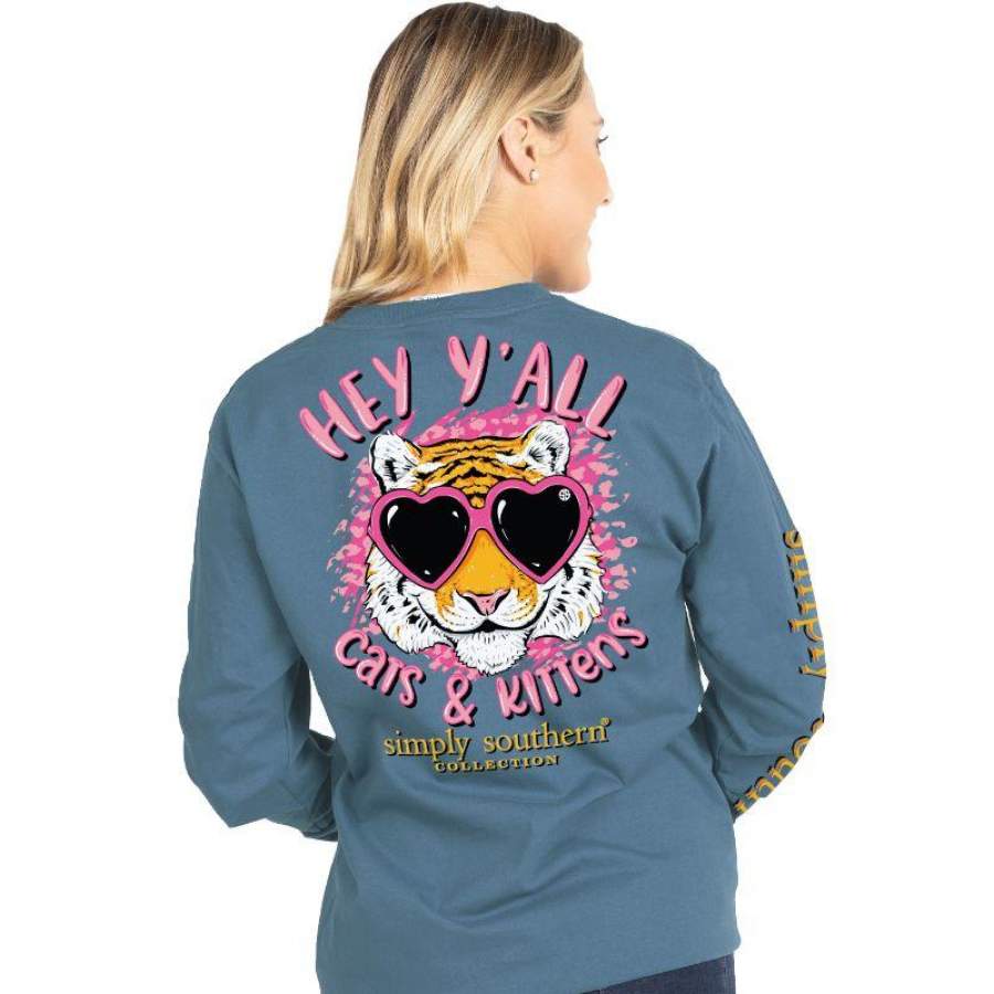 Simply Southern Y’all Cats & Kittens Long Sleeve T-Shirt