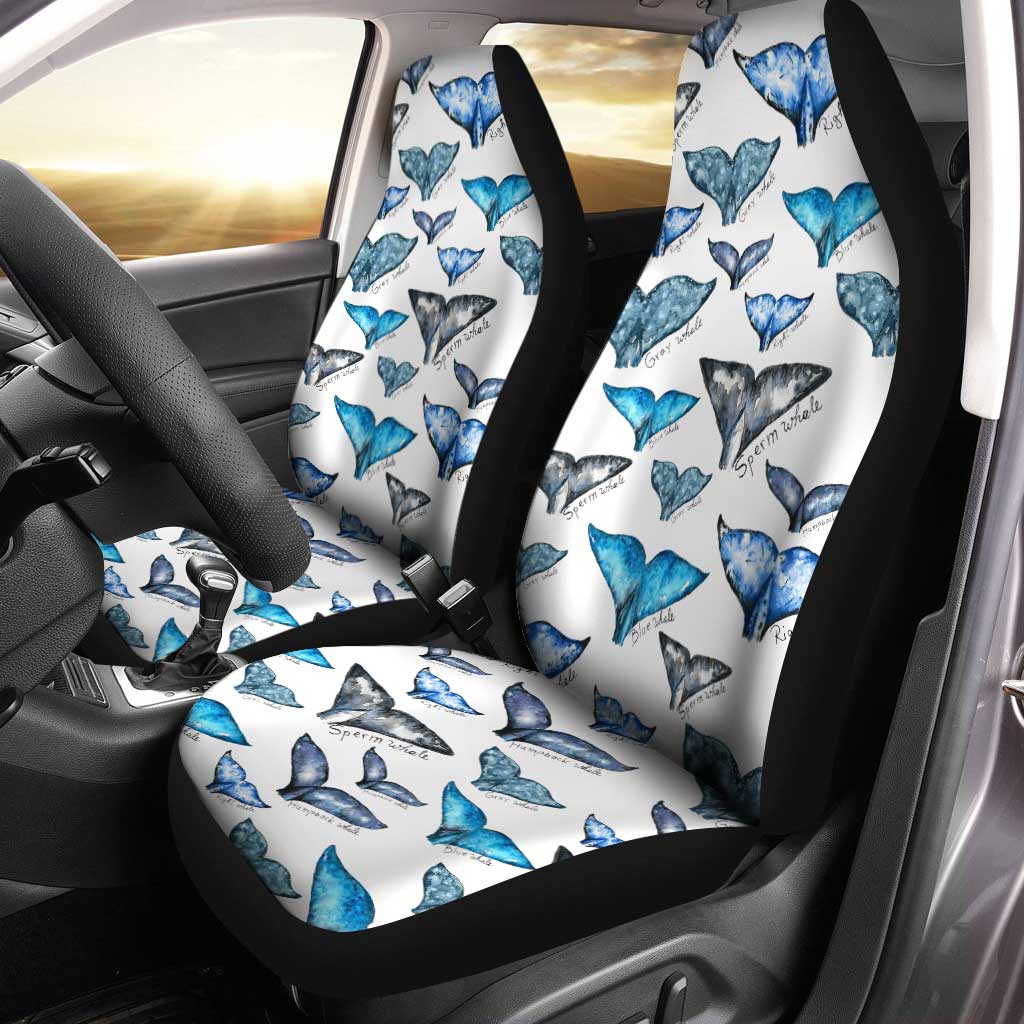 Whales Tail Car Seat Covers Custom Colorful Pattern