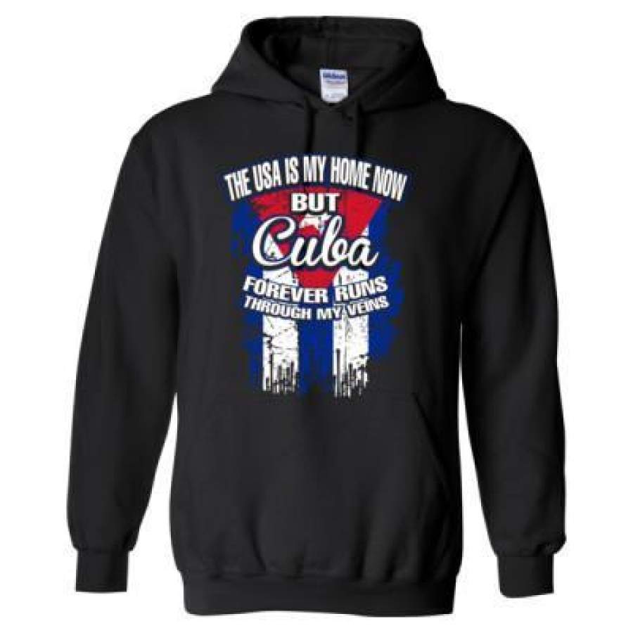 AGR The USA Is My Home Now But Cuba Forever Runs Through My Veins – Heavy Blend™ Hooded Sweatshirt