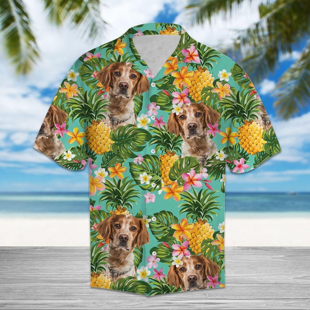 Tropical Pineapple Brittany Aloha Hawaiian Shirt Colorful Short Sleeve Summer Beach Casual Shirt For Men And Women