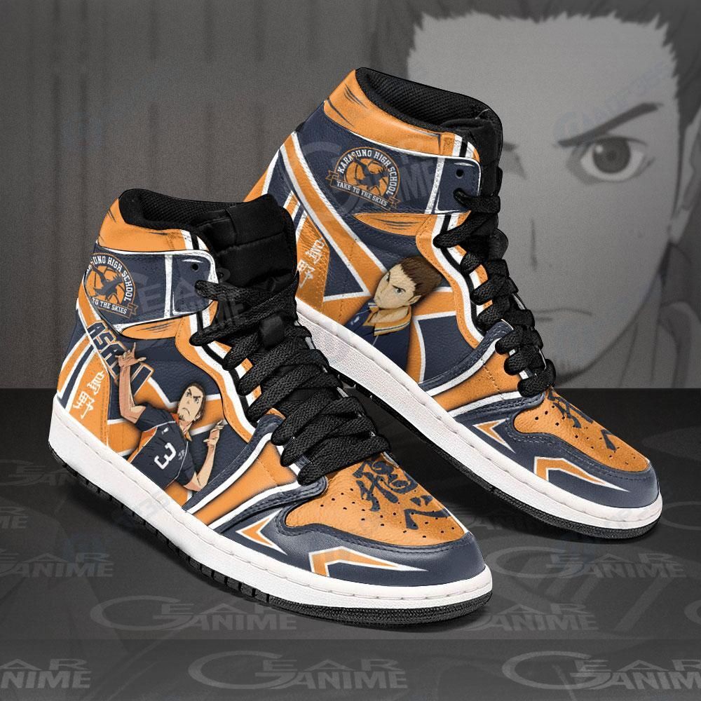 Karasuno Asahi Azumane Sneakers Haikyuu Anime Shoes Air Jordan 13 Shoes Hajd2403320