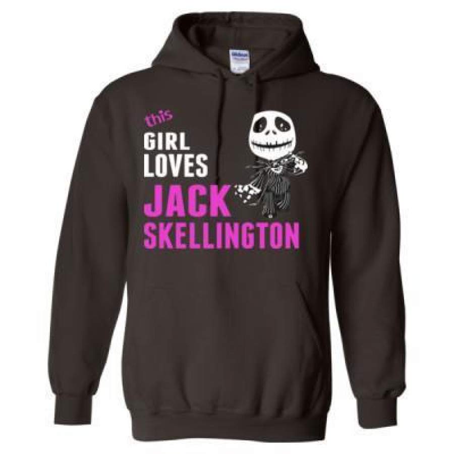 AGR This Girl Loves Jack Skellington – Heavy Blend™ Hooded Sweatshirt