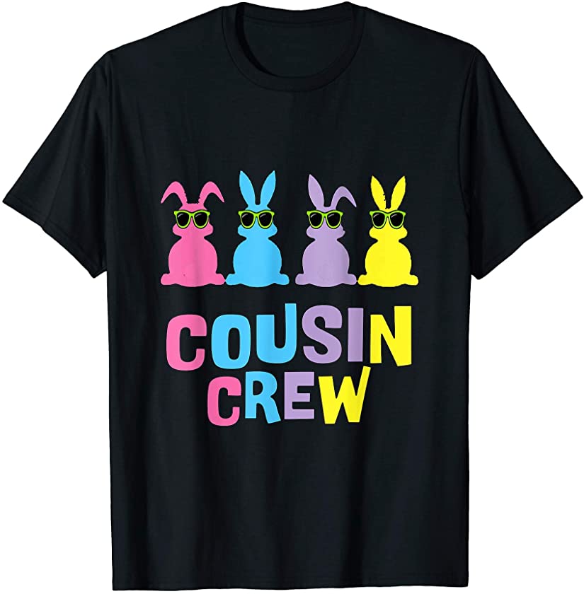 DCousin Crew Easter Bunnies Colorful Rabbits Matching T-Shirt