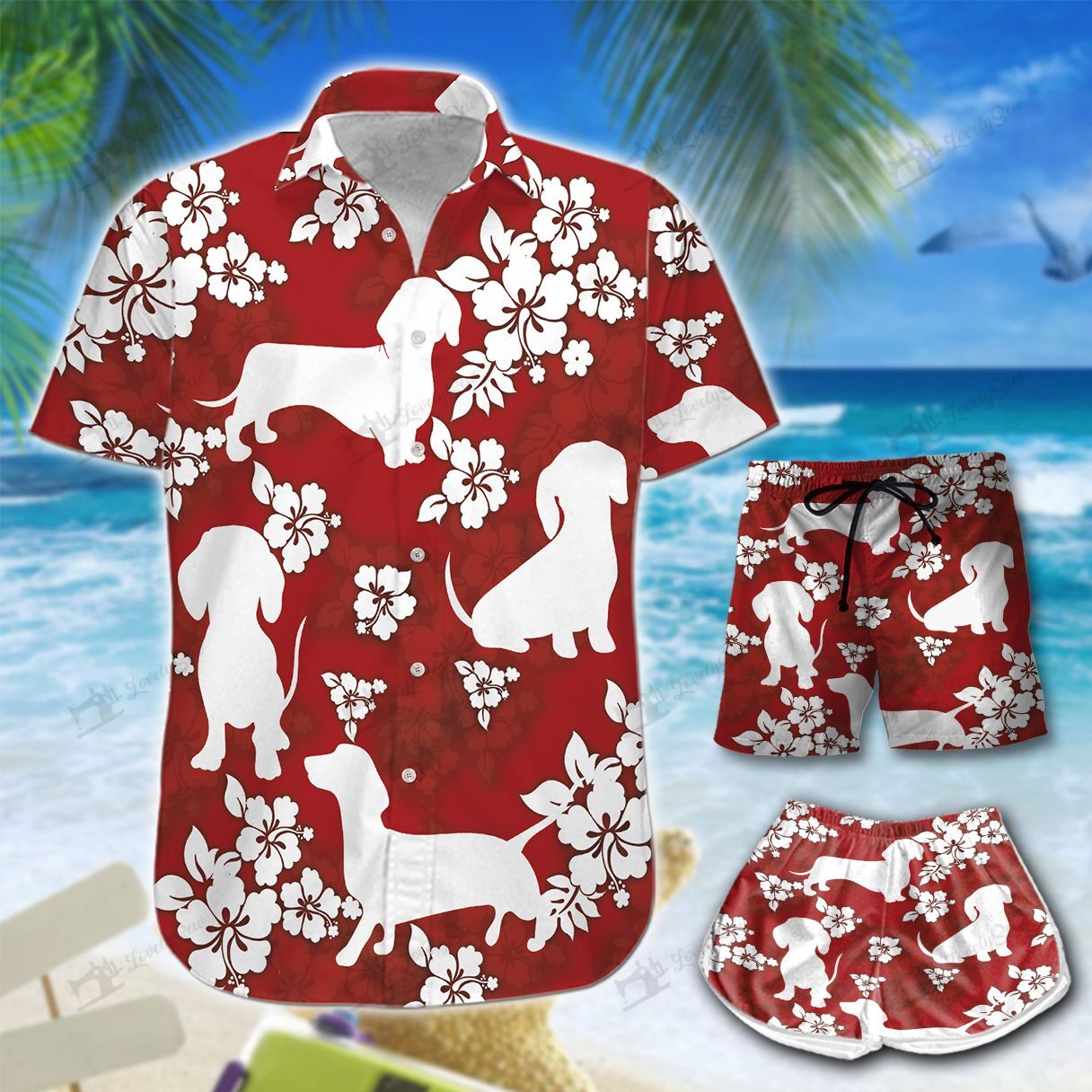 Dachshund Hawaiian Shirt Shorts Ha80398