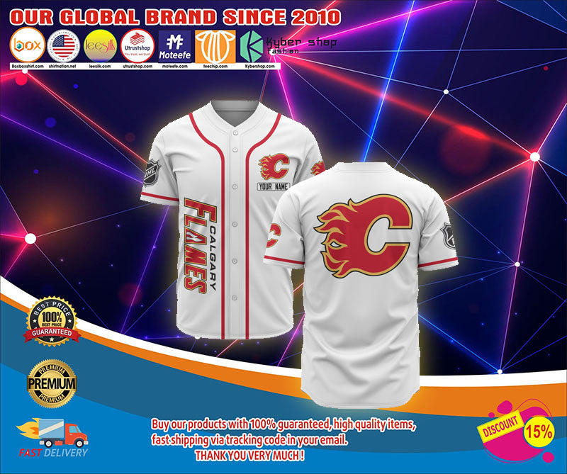 Calgary Flames Baseball Jersey Shirt –