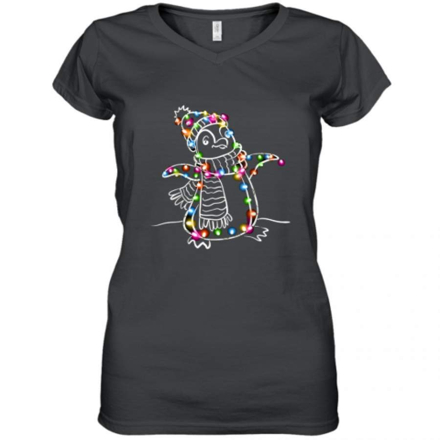 Christmas penguin shirt Women’s V-Neck T-Shirt