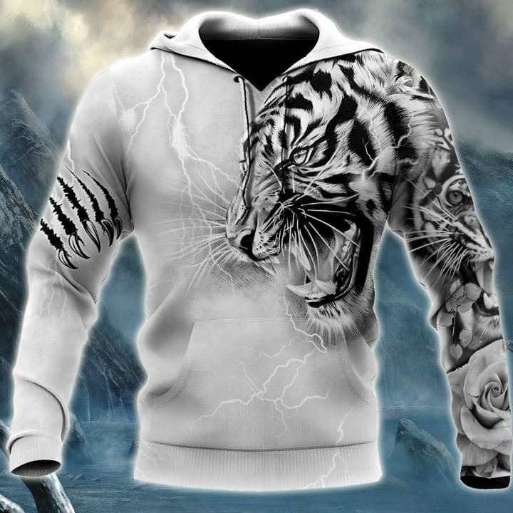 Tiger Thunder Light Scratch 3D T Shirt Hoodie Sweater