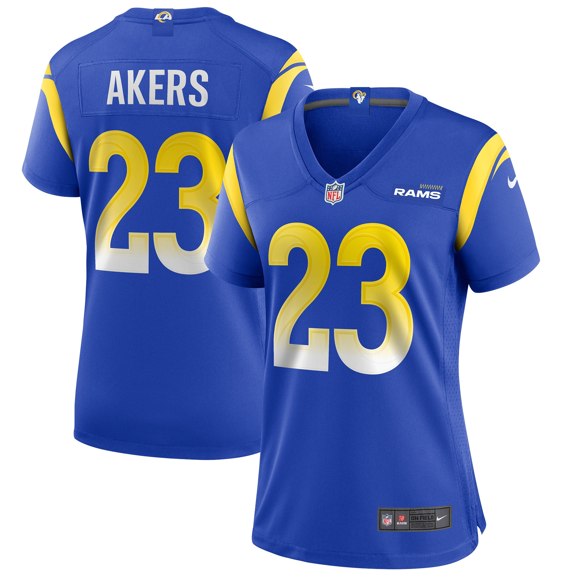 Cam Akers Los Angeles Rams Womens Game Player Jersey – Royal NFL