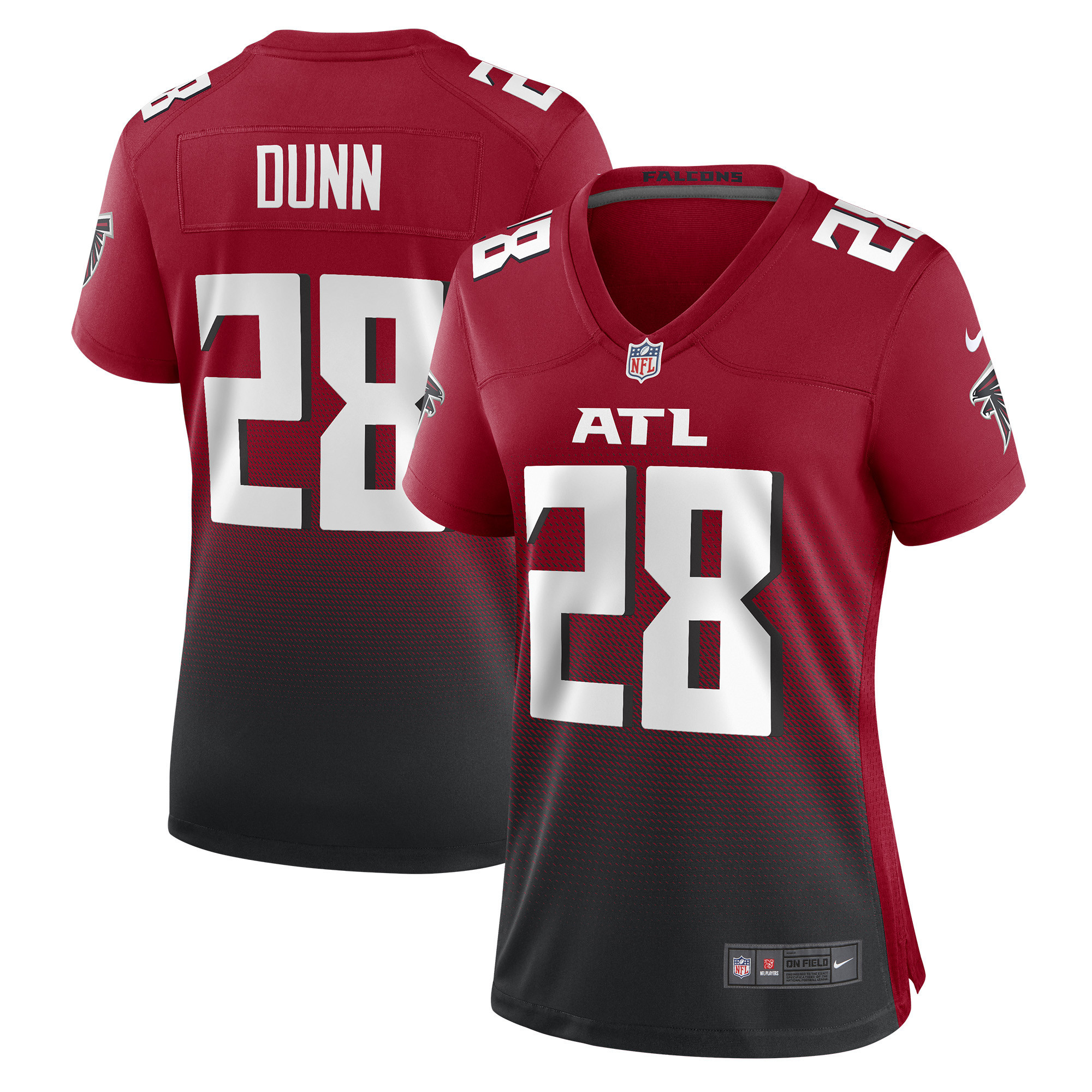 Warrick Dunn Atlanta Falcons Womens Retired Game Jersey – Red NFL