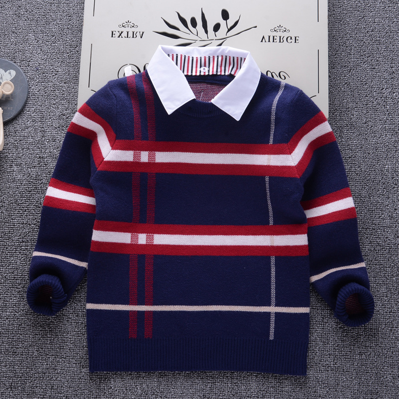 Autumn Winter Boy Sweater Long Sleeves keep Warm Children Brand Clothing Girl Cotton Knitwear Pullover Sweaters Kids 2-8year Top alx