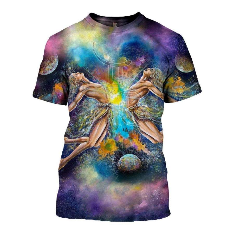 3D ALL OVER PRINTED GEMINI ZODIAC T SHIRT NTH160857