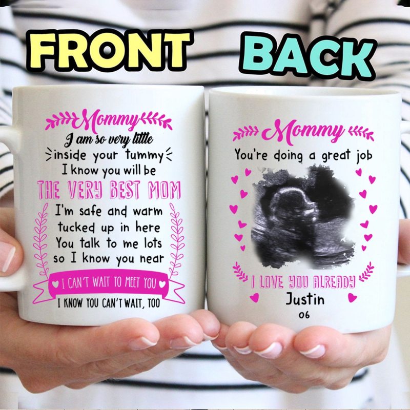 Personalized Baby Bump Month Old I’M So Little Mug Gift For Mommy To Be From The Bump