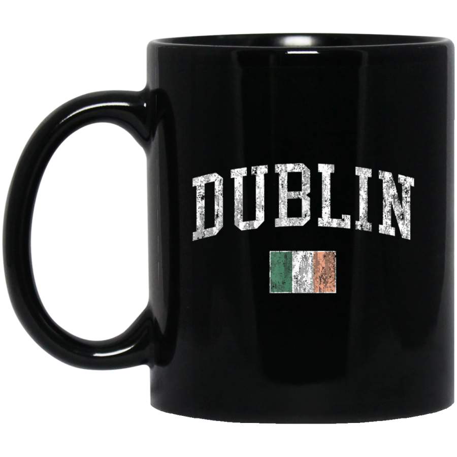 Dublin Ireland Mug Vintage Sports Design Irish Flag Mug