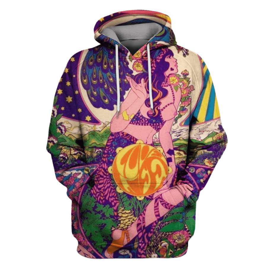 Hippie Beautiful Girl Custom T-shirt – Hoodies Apparel