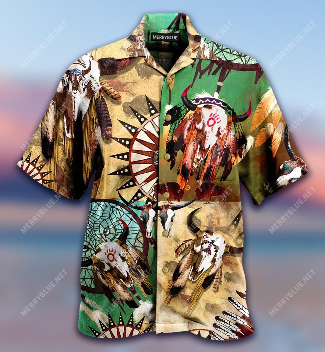 Awesome Native American Spirit Aloha Hawaiian Shirt Colorful Short Sleeve Summer Beach Casual Shirt For Men And Women