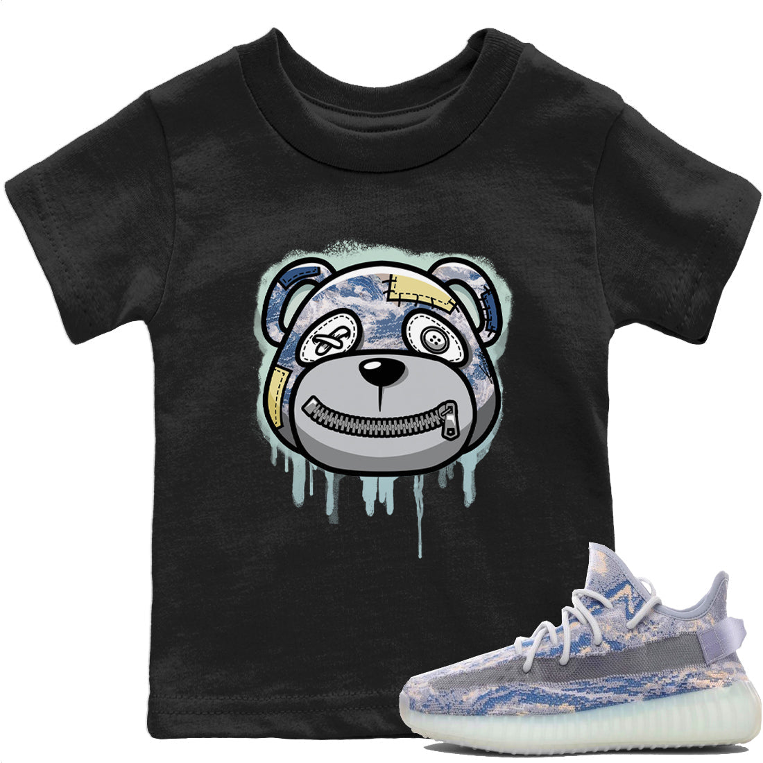 Bear Face T-Shirt – Yeezy 350 Mx Blue Baby & Youth